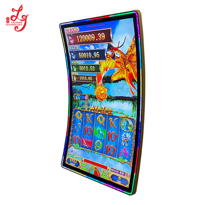 43 Inch Curved Touch Screen Monitors bayIIy Games With LED Lights Mounted Working With Fusion 4 For Sale
